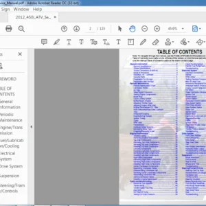 2012 Arctic Cat XC 450i ATV Service Manual - PDF DOWNLOAD