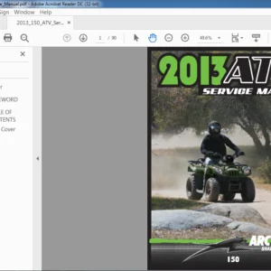 2013 Arctic Cat 150 Atv Service Manual - PDF DOWNLOAD