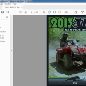 2013 Arctic Cat 450 ATV Service Manual - PDF DOWNLOAD