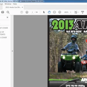 2013 Arctic Cat DVX 90 90 Utility Service Manual - PDF DOWNLOAD