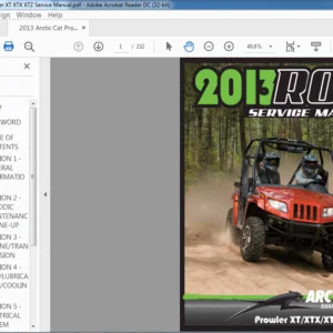2013 Arctic Cat Prowler XT XTX XTZ Service Manual - PDF DOWNLOAD