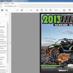 2013 Arctic Cat Wildcat 4 Service Manual - PDF DOWNLOAD