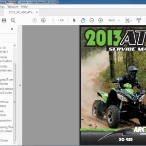 2013 Arctic Cat XC 450 ATV Service Manual - PDF DOWNLOAD