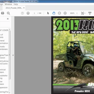 2013 Arctic Cat prowler HDX Service Manual - PDF DOWNLOAD