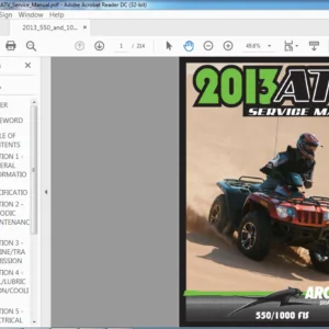 2013 Arctic cat 550 1000 ATV Service Manual - PDF DOWNLOAD