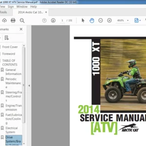 2014 Arctic Cat 1000 XT ATV Service Manual - PDF DOWNLOAD
