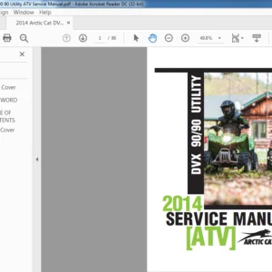 2014 Arctic Cat DVX 90 90 Utility ATV Service Manual - PDF DOWNLOAD