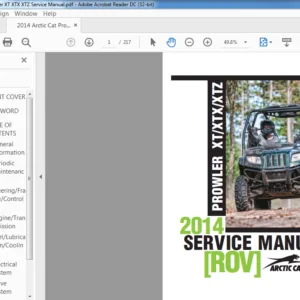 2014 Arctic Cat Prowler XT XTX XTZ Service Manual - PDF DOWNLOAD