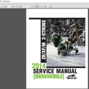 2014 Arctic Cat ZR XF M 2 STROKE ATV Service Manual - PDF DOWNLOAD