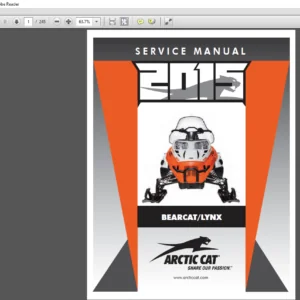 2015 Arctic Cat BEARCAT LYNX ATV Service Manual - PDF DOWNLOAD