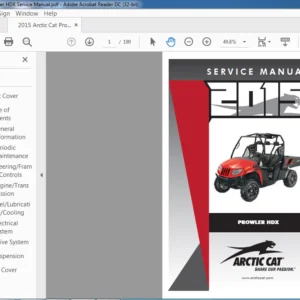 2015 Arctic Cat Prowler HDX Service Manual - PDF DOWNLOAD