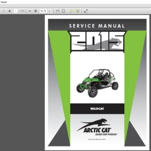 2015 Arctic Cat WILDCAT ATV Service Manual - PDF DOWNLOAD