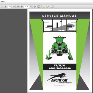 2015 Arctic Cat ZR XF M 4000 6000 8000 ATV Service Manual - PDF DOWNLOAD