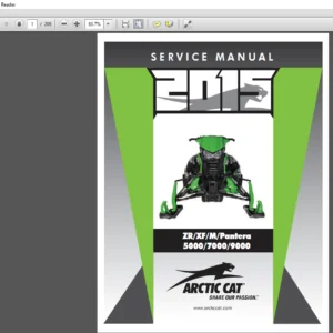 2015 Arctic Cat ZR XF M  PANTERA 5000 7000 9000 ATV Service Manual - PDF DOWNLOAD