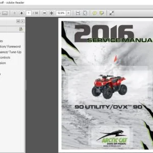 2016 Arctic Cat 90 UTILITY DVX 90 ATV Service Manual - PDF DOWNLOAD