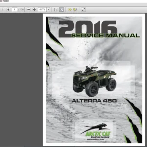 2016 Arctic Cat ALTERRA 450 ATV Service Manual - PDF DOWNLOAD