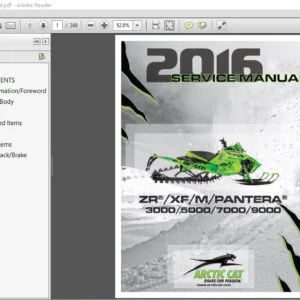 2016 Arctic Cat ZR XF M PANTERA 3000 5000 7000 9000 ATV Service Manual - PDF DOWNLOAD