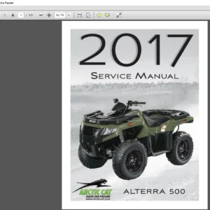 2017 Arctic Cat ALTERRA 500 ATV Service Manual - PDF DOWNLOAD