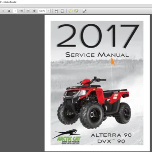 2017 Arctic Cat ALTERRA 90 DVX 90 ATV Service Manual - PDF DOWNLOAD