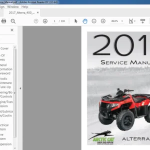 2017 Arctic Cat Alterra 400 Service Manual - PDF DOWNLOAD