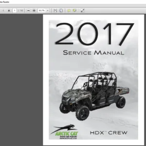 2017 Arctic Cat HDX CREW ATV Service Manual - PDF DOWNLOAD