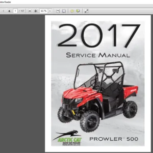 2017 Arctic Cat PROWLER 500 ATV Service Manual - PDF DOWNLOAD