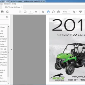 2017 Arctic Cat Prowler 700XT 1000XT Service Manual - PDF DOWNLOAD