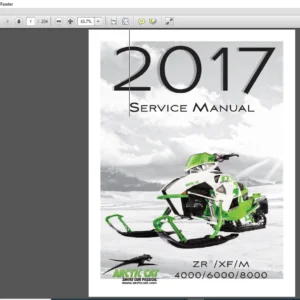 2017 Arctic Cat ZR XF M 4000 6000 8000 ATV Service Manual - PDF DOWNLOAD