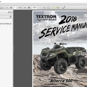 2018 Arctic Cat ALTERRA 500 ATV Service Manual - PDF DOWNLOAD