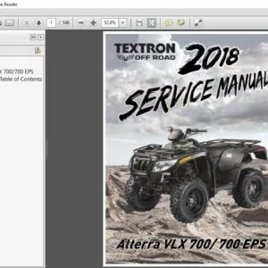 2018 Arctic Cat ALTERRA VLX 700 700 EPS ATV Service Manual - PDF DOWNLOAD