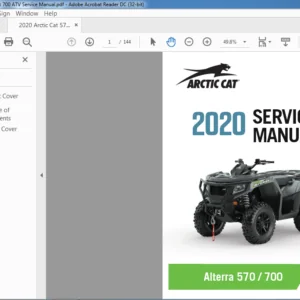 2020 Arctic Cat 570 & 700 ATV Service Manual - PDF DOWNLOAD
