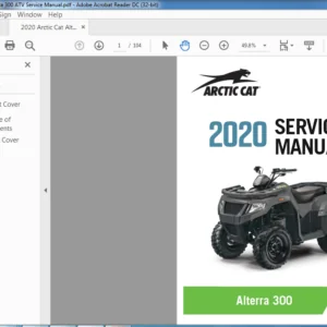2020 Arctic Cat Alterra 300 ATV Service Manual - PDF DOWNLOAD