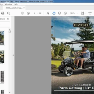 2020 Arctic Cat Ezgo Genuine OEM Parts Catalog Manual - PDF DOWNLOAD