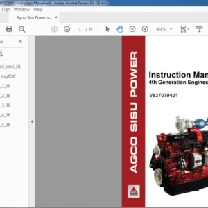 Agco Sisu Power v837079421 4th gen Engine Instruction Manual - PDF DOWNLOAD