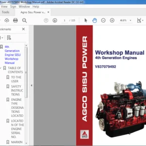 Agco Sisu Power v837079492 4th Generation Engines Workshop Manual - PDF DOWNLOAD
