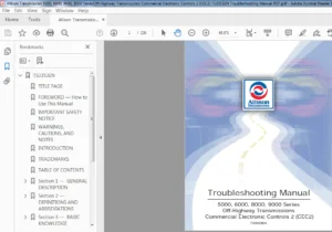 Allison Transmission 5000, 6000, 8000, 9000 Series Troubleshooting Manual - PDF DOWNLOAD