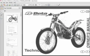 Beta Techno 250 Motorcycle Shop Manual 1999-2005 - PDF DOWNLOAD