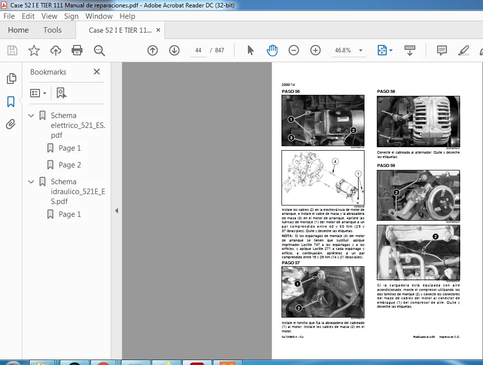 CASE 521E TIER III Manual de Reparaciones (84128980) - PDF Download - Image 3