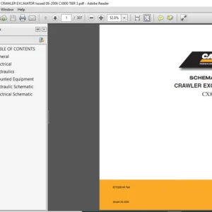 CASE SCHEMATIC SET CRAWLER EXCAVATOR Issued 06 2006 CX800 TIER 3 1 - PDF DOWNLOAD