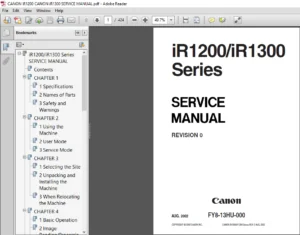 Canon iR1200 iR1300 Series Service Manual - PDF DOWNLOAD