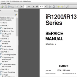 Canon iR1200 iR1300 Series Service Manual - PDF DOWNLOAD