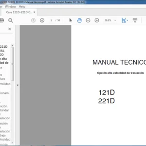 Case 121D 221D Cargadora Sobre Ruedas Manual Tecnico - PDF Download