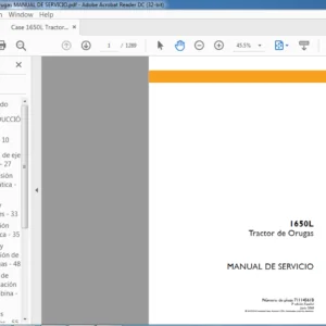 Case 1650L Tractor de Orugas Manual De Servicio - PDF DOWNLOAD