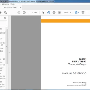 Case 2050M Tier 2 Tier 3 Tractor de Orugas Manual De Servicio - PDF DOWNLOAD
