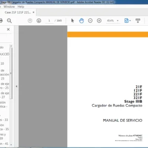 Case 21F 121F 221F 321F Stage IIIB Cargador de Ruedas Compacto Manual De Servicio - PDF Download