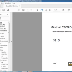 Case 321D Cargadora Sobre Ruedas Manual Técnico (7-29310S1) - PDF Download