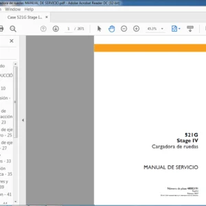 Case 521G Stage IV Cargadora de ruedas Manual De Servicio - PDF Download