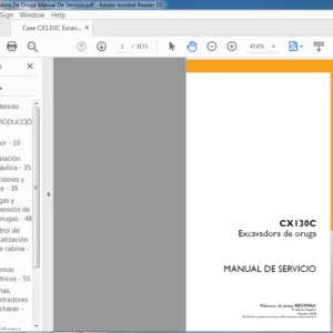 Case CX130C Excavadora De Oruga Manual De Servicio - PDF DOWNLOAD