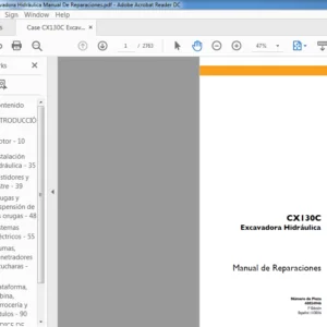 Case CX130C Excavadora Hidráulica Manual De Reparaciones - PDF DOWNLOAD