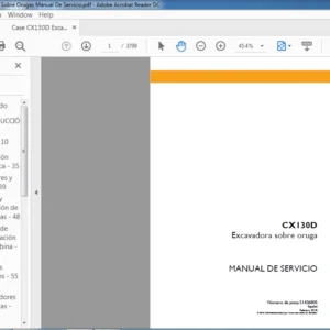 Case CX130D Escavadora Sobre Orugas Manual De Servicio - PDF DOWNLOAD